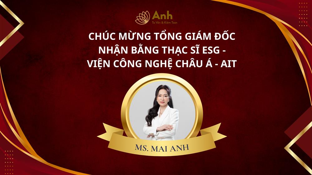 Toàn thể CBNV trong Công ty xin được chúc mừng đến Tổng Giám đốc Mai Anh